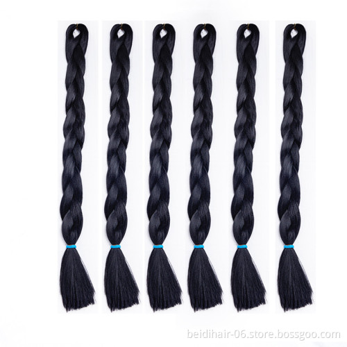 Fast Selling 24inch 100g Expression Braiding Hair Easy Crochet Braid African Synthetic Yaki Jumbo Braids ombre 2 tone colors